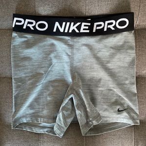 Gray Nike pro shorts